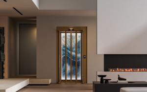 Antera Home Elevator In Brown Or Gold