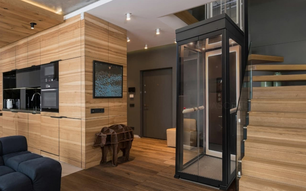 Ascenda Elevator Next To Staircase